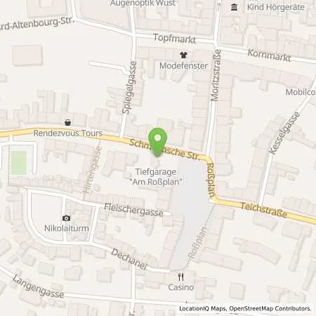 Standortübersicht der Tankstelle Energie- und Wasserversorgung Altenburg GmbH in 04600 Altenburg