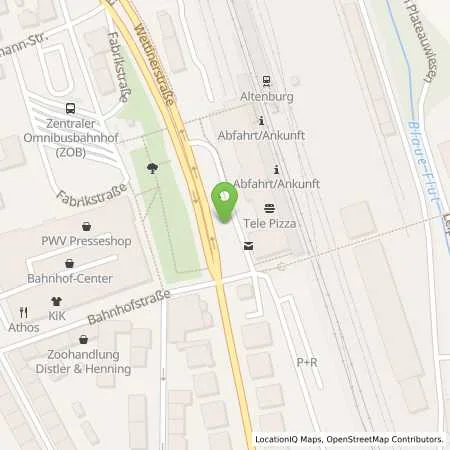 Standortübersicht der Tankstelle Energie- und Wasserversorgung Altenburg GmbH in 04600 Altenburg