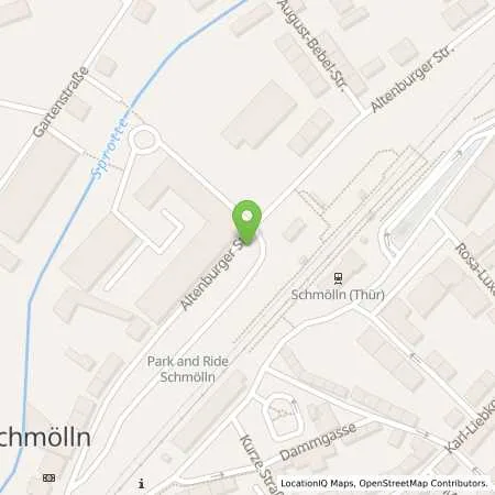 Standortübersicht der Tankstelle envia Mitteldeutsche Energie AG in 04626 Schmölln