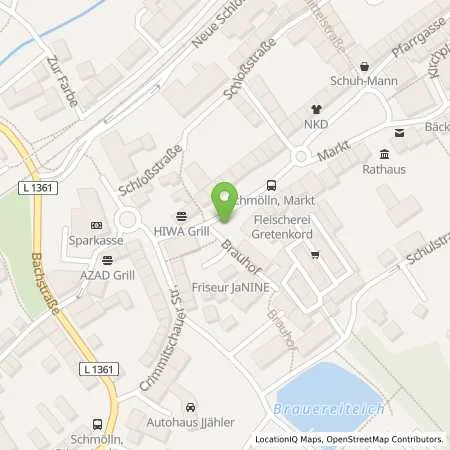 Standortübersicht der Tankstelle Thüringer Energie AG in 04626 Schmölln