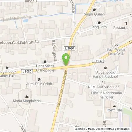 Standortübersicht der Tankstelle Florian Simon e.K. in 37327 Leinefelde