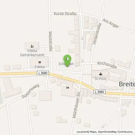 Standortübersicht der Tankstelle Thüringer Energie AG in 37339 Breitenworbis