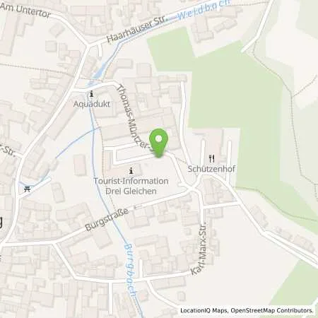 Standortübersicht der Tankstelle Thüringer Energie AG in 99869 Mühlberg