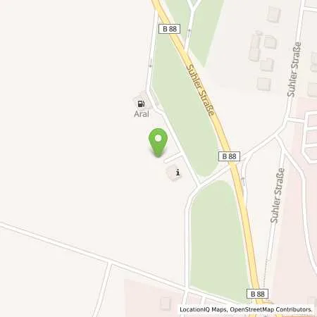 Standortübersicht der Tankstelle Thüringer Energie AG in 99885 Ohrdruf