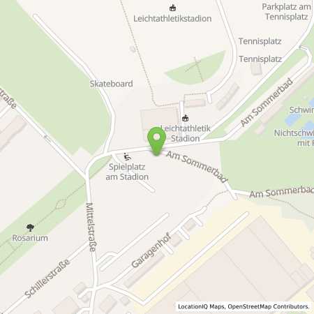 Standortübersicht der Strom (Elektro) Tankstelle: Thüringer Energie AG in 07586, Bad Kstritz