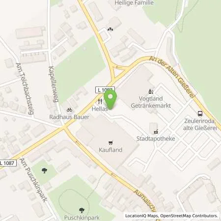 Standortübersicht der Tankstelle Energiewerke Zeulroda GmbH in 07937 Zeulenroda-Triebes