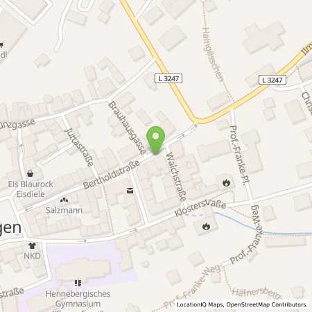 Standortübersicht der Tankstelle Thüringer Energie AG in 98443 Schleusingen