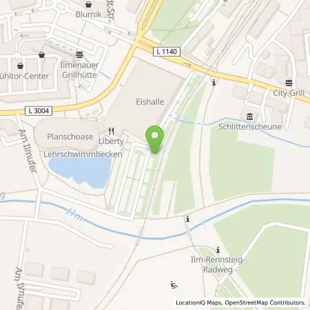 Standortübersicht der Tankstelle Stadtwerke Ilmenau GmbH in 98693 Ilmenau