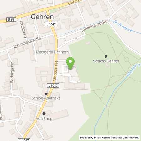 Standortübersicht der Strom (Elektro) Tankstelle: Thüringer Energie AG in 98708, Gehren