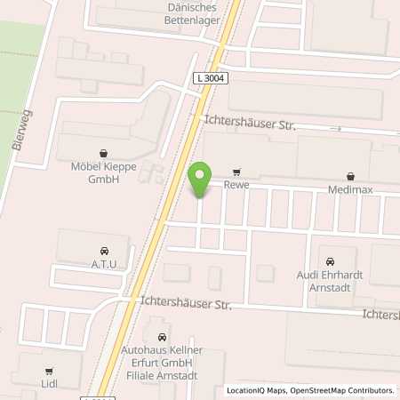 Standortübersicht der Strom (Elektro) Tankstelle: Thüringer Energie AG in 99310, Arnstadt