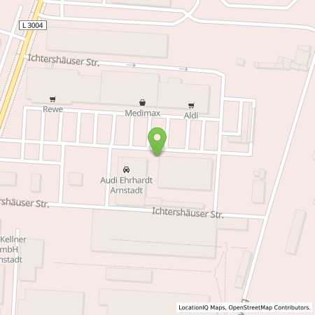 Standortübersicht der Strom (Elektro) Tankstelle: Ehrhardt AG NL Arnstadt in 99310, Arnstadt