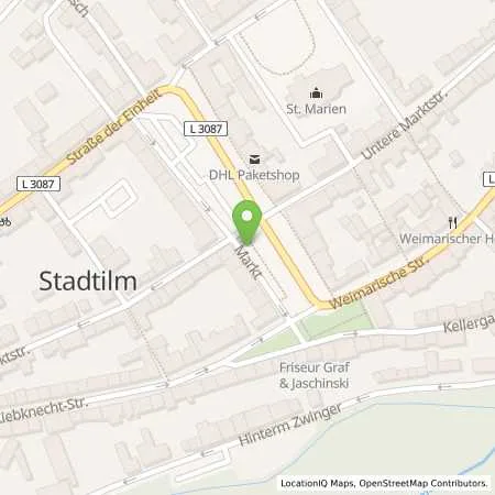 Standortübersicht der Tankstelle Thüringer Energie AG in 99326 Stadtilm