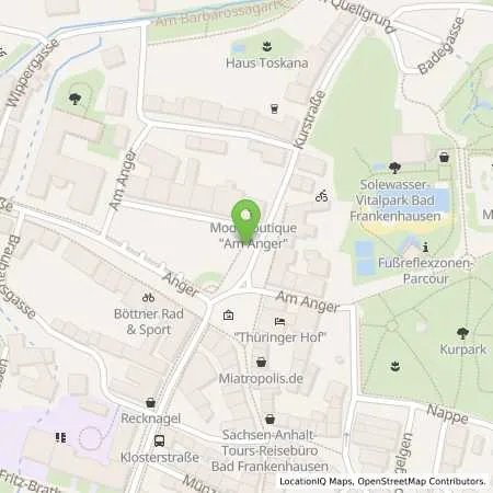 Standortübersicht der Tankstelle envia Mitteldeutsche Energie AG in 06567 Bad Frankenhausen/ Kyffhäuser