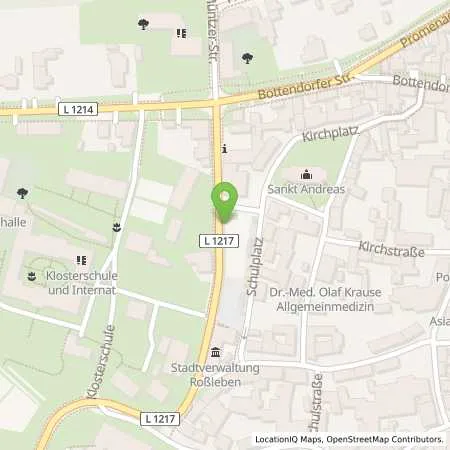 Standortübersicht der Tankstelle envia Mitteldeutsche Energie AG in 06571 Roßleben