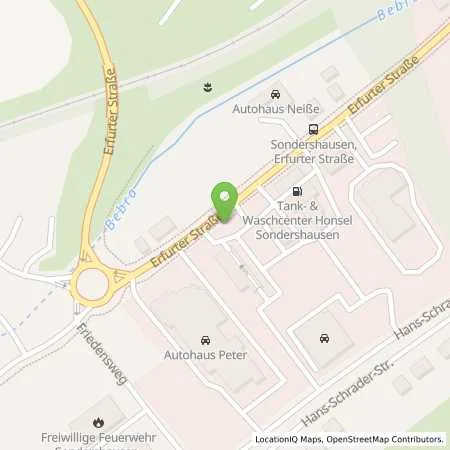 Standortübersicht der Tankstelle Stadtwerke Sondershausen GmbH in 99706 Sondershausen