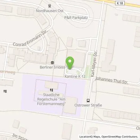 Standortübersicht der Tankstelle Intrasol GmbH in 99734 Nordhausen