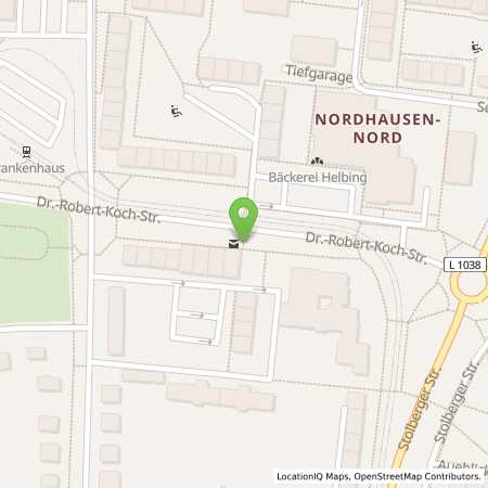 Standortübersicht der Strom (Elektro) Tankstelle: Energieversorgung Nordhausen GmbH in 99734, Nordhausen