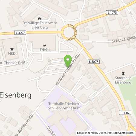 Standortübersicht der Strom (Elektro) Tankstelle: Stadtwerke Eisenberg Energie GmbH in 07607, Eisenberg