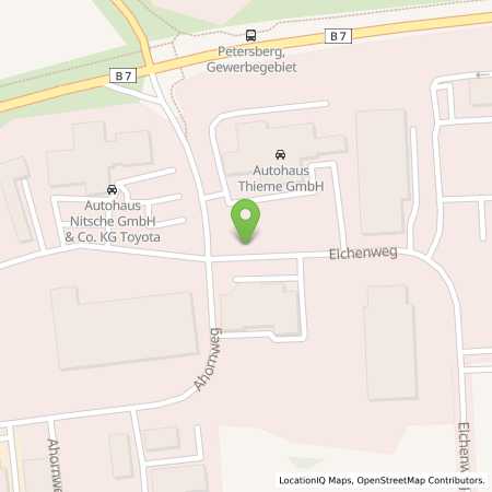 Standortübersicht der Strom (Elektro) Tankstelle: Stadtwerke Eisenberg Energie GmbH in 07616, Petersberg