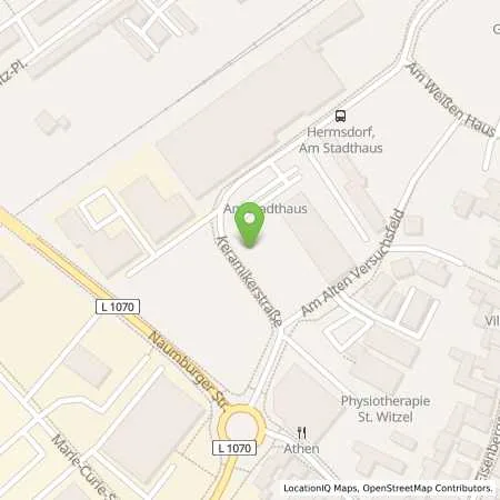 Standortübersicht der Tankstelle Stadtwerke Energie Jena-Pößneck GmbH in 07629 Hermsdorf