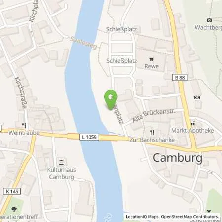 Standortübersicht der Tankstelle Stadtwerke Energie Jena-Pößneck GmbH in 07774 Camburg
