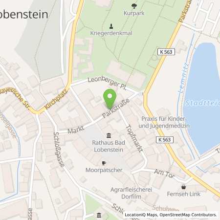Standortübersicht der Strom (Elektro) Tankstelle: Thüringer Energie AG in 07356, Bad Lobenstein
