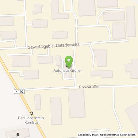Standortübersicht der Strom (Elektro) Tankstelle: TEAG Thüringer Energie AG in 07356, Bad Lobenstein