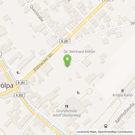 Standortübersicht der Tankstelle Thüringer Energie AG in 07387 Krölpa