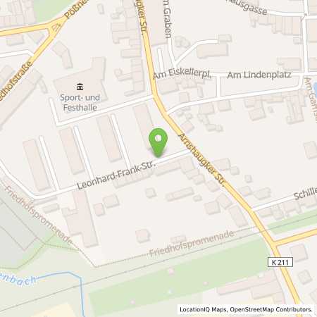 Standortübersicht der Strom (Elektro) Tankstelle: Stadtwerke Neustadt an der Orla in 07806, Neustadt an der Orla