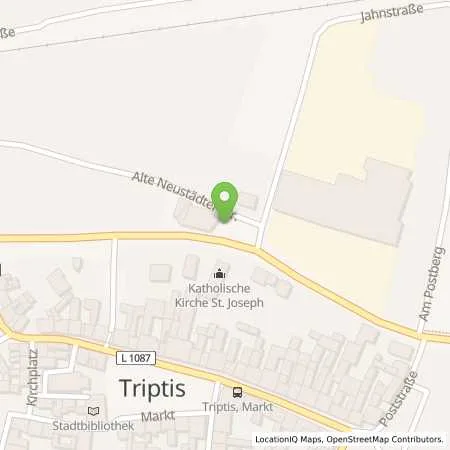 Standortübersicht der Tankstelle Thüringer Energie AG in 07819 Triptis