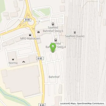 Standortübersicht der Tankstelle Stadtwerke Saalfeld GmbH in 07318 Saalfeld