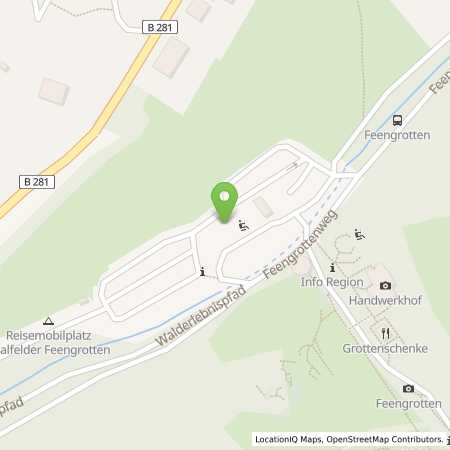 Standortübersicht der Strom (Elektro) Tankstelle: Stadtwerke Saalfeld GmbH in 07318, Saalfeld/Saale