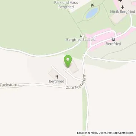 Standortübersicht der Tankstelle Marcus Michel Hotel-Restaurant-Bergfried in 07318 Saalfeld