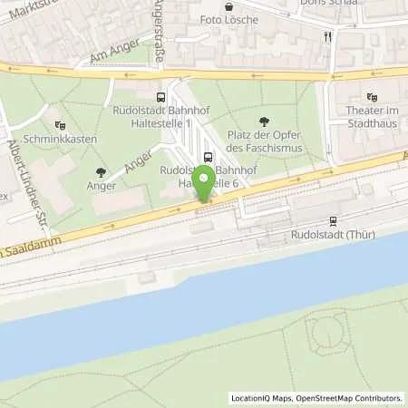Standortübersicht der Tankstelle Energieversorgung Rudolstadt GmbH in 07407 Rudolstadt