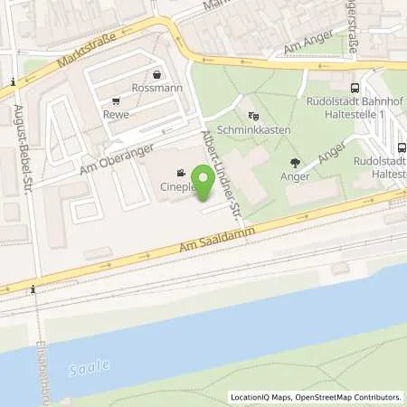 Standortübersicht der Tankstelle Energieversorgung Rudolstadt GmbH in 07407 Rudolstadt