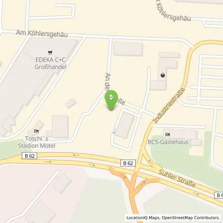 Standortübersicht der Tankstelle Thüringer Energie AG in 98544 Zella-Mehlis