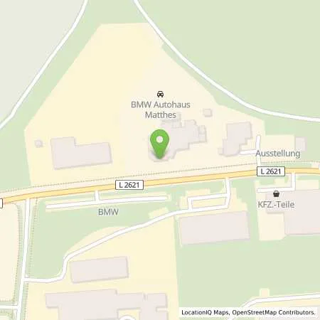 Standortübersicht der Tankstelle Autohaus Matthes GmbH in 98617 Meiningen (Dreißigacker)