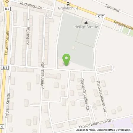 Standortübersicht der Tankstelle Thüringer Energie AG in 99189 Gebesee