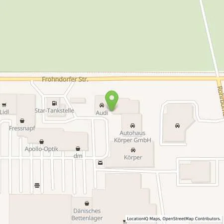 Standortübersicht der Tankstelle Autohaus Körper GmbH in 99610 Sömmerda