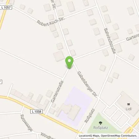 Standortübersicht der Tankstelle Thüringer Energie AG in 99636 Buttstädt