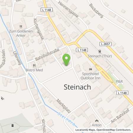 Standortübersicht der Strom (Elektro) Tankstelle: Thüringer Energie AG in 96523, Steinach