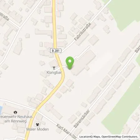 Standortübersicht der Tankstelle Autohaus Rennsteig GmbH Neuhaus in 98724 Neuhaus am Rennweg