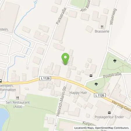 Standortübersicht der Tankstelle Thüringer Energie AG in 36448 Bad Liebenstein