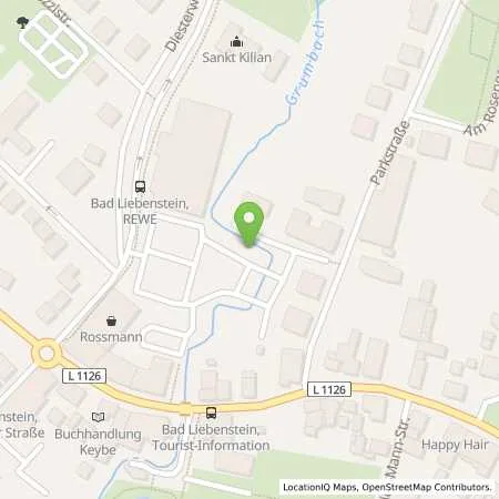 Standortübersicht der Tankstelle Thüringer Energie AG in 36448 Bad Liebenstein