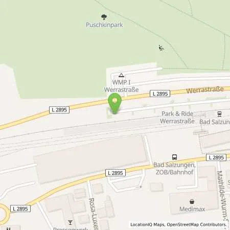 Standortübersicht der Tankstelle Thüringer Energie AG in 36469 Bad Salzungen