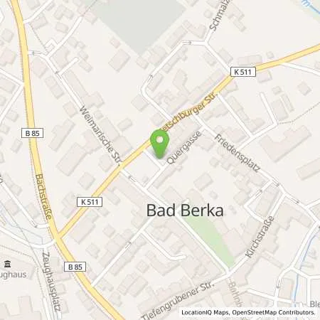 Standortübersicht der Tankstelle Thüringer Energie AG in 99438 Bad Berka