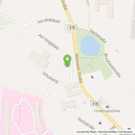 Standortübersicht der Tankstelle Thüringer Energie AG in 99444 Blankenhain