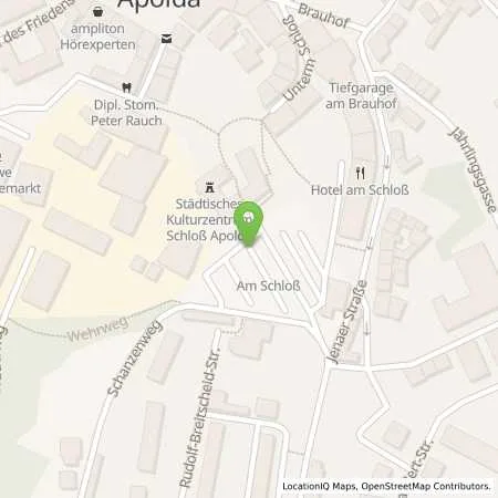 Standortübersicht der Tankstelle Energieversorgung Apolda GmbH in 99510 Apolda