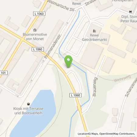 Standortübersicht der Tankstelle Energieversorgung Apolda GmbH in 99510 Apolda