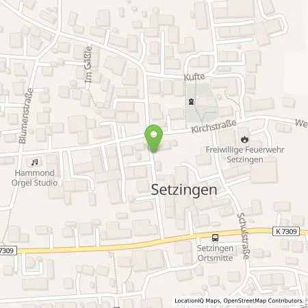 Standortübersicht der Tankstelle SWU Energie GmbH in 89129 Setzingen